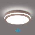 Brilagi - Luminaire extérieur LED avec détecteur BENE LED/24W/230V Ø 26 cm marron IP54