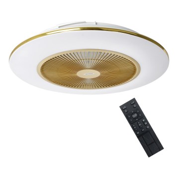 Brilagi - Luminaire LED à intensité variable avec ventilateur AURA LED/38W/230V 3000-6000K doré + télécommande