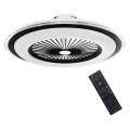 Brilagi - Luminaire LED à intensité variable avec ventilateur RONDA LED/48W/230V 3000-6000K noir + télécommande