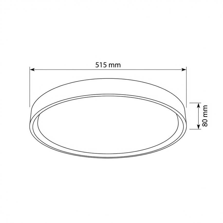 Brilagi - Plafonnier LED dimmable MATTEO LED/60W/230V 3000-6500K Ø 51,5 cm noir + télécommande