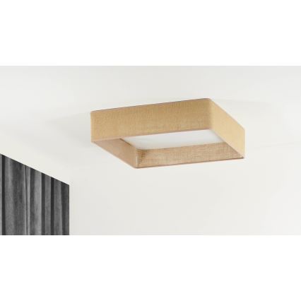 Brilagi - Plafonnier à intensité variable LED VELVET SQUARE LED/24W/230V 3000/4000/6500K + télécommande marron