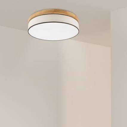 Brilagi - Luminaire LED BELLADONNA LED/36W/230V Ø 50 cm crème/chêne