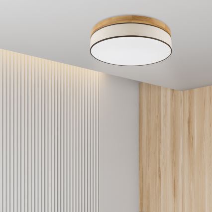 Brilagi - Luminaire LED BELLADONNA LED/36W/230V Ø 50 cm crème/chêne