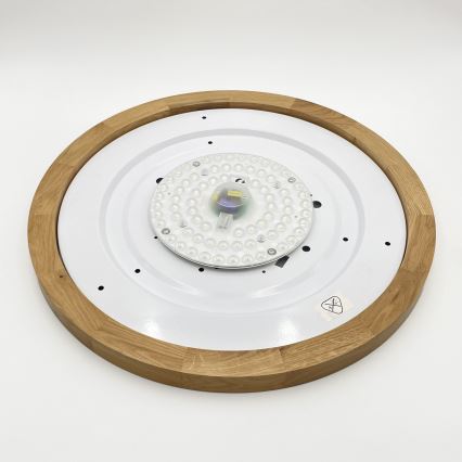 Brilagi - Luminaire LED BELLADONNA LED/36W/230V Ø 50 cm crème/chêne