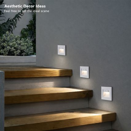 Brilagi - Luminaire LED pour escalier avec capteur STEP LIGHT LED/1,5W/230V IP44 blanc