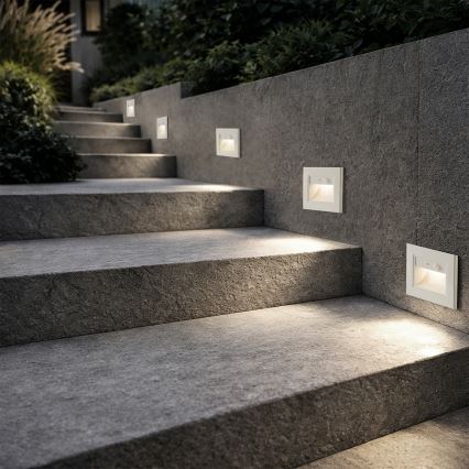 Brilagi - Luminaire LED pour escalier avec capteur STEP LIGHT LED/1,5W/230V IP44 blanc