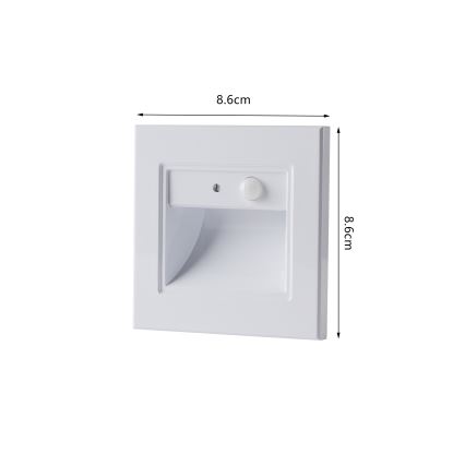 Brilagi - Luminaire LED pour escalier avec capteur STEP LIGHT LED/1,5W/230V IP44 blanc