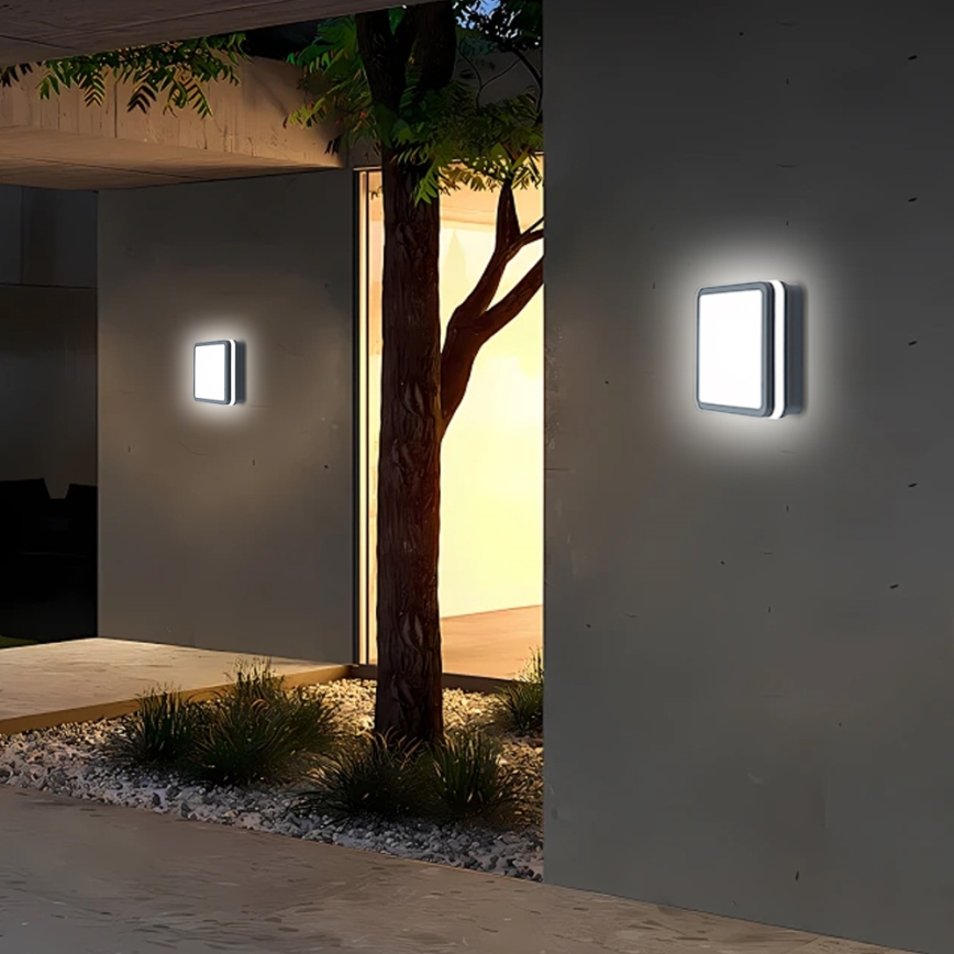 Brilagi - LED luminaire d'extérieur avec détecteur BENE LED/18W/230V 22x22 cm anthracite IP54
