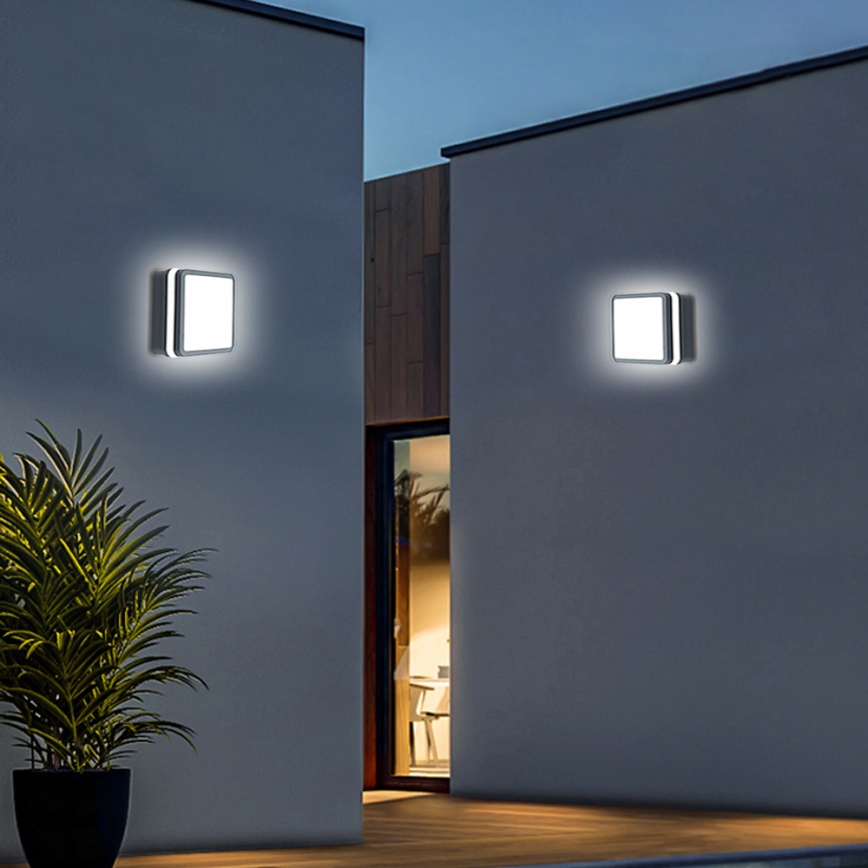 Brilagi - LED luminaire d'extérieur avec détecteur BENE LED/18W/230V 22x22 cm anthracite IP54