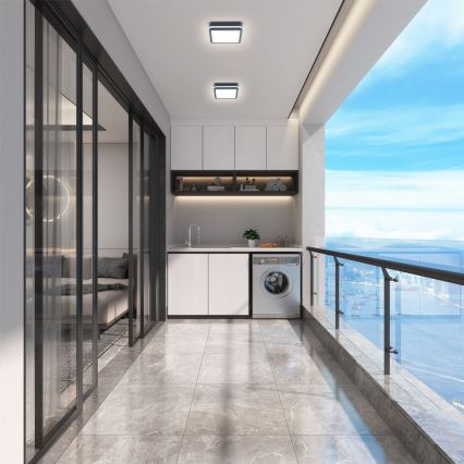 Brilagi - LED luminaire d'extérieur avec détecteur BENE LED/18W/230V 22x22 cm anthracite IP54
