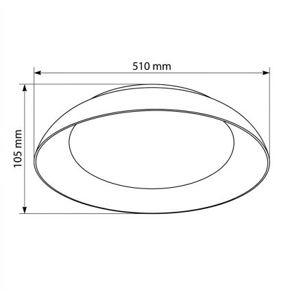 Brilagi - Plafonnier LED dimmable ALVA LED/48W/230V 3000-6500K Ø 51 cm blanc + télécommande