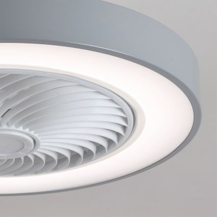 Brilagi - Plafonnier LED dimmable avec ventilateur LED/38W/230V 3000-6500K 3000-6500K Ø 50 cm gris + télécommande