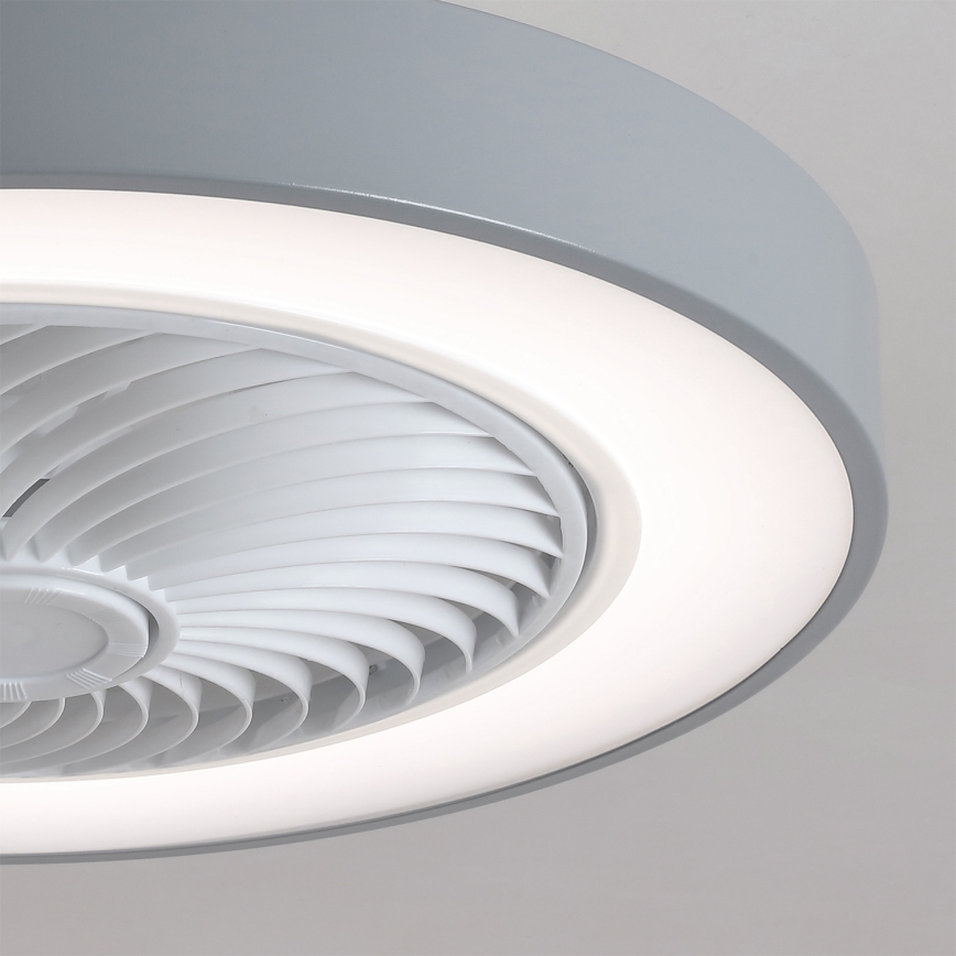 Brilagi - Plafonnier LED dimmable avec ventilateur LED/38W/230V 3000-6500K 3000-6500K Ø 50 cm gris + télécommande