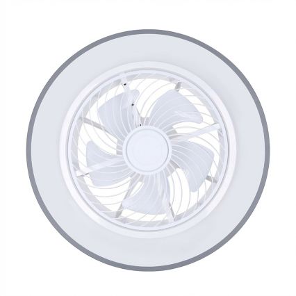 Brilagi - Plafonnier LED dimmable avec ventilateur LED/38W/230V 3000-6500K 3000-6500K Ø 50 cm gris + télécommande