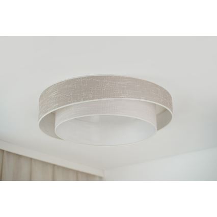 Brilagi - Plafonnier LED dimmable DOVER SHINE LED/24W/230V Ø 60 cm 3000/4000/6500K gris/crème + télécommande