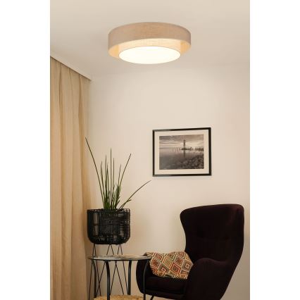 Brilagi - Plafonnier LED dimmable DOVER SHINE LED/24W/230V Ø 60 cm 3000/4000/6500K gris/crème + télécommande
