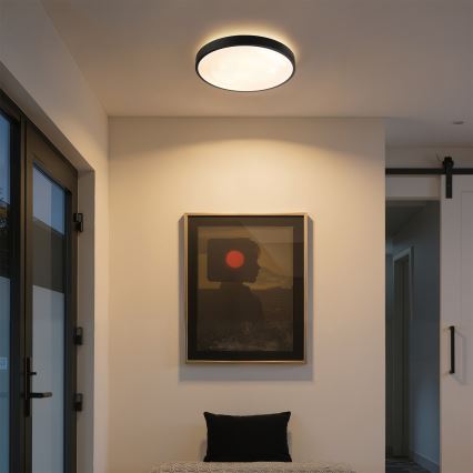 Brilagi - Plafonnier LED dimmable GLASS POOL DOUBLE LED/48W/230V 3000-6000K 40 cm noir + télécommande