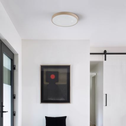 Brilagi - Plafonnier LED dimmable GLASS POOL DOUBLE LED/48W/230V 3000-6000K 40 cm beige + télécommande