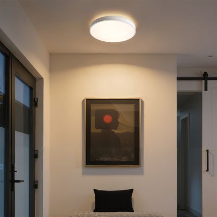 Brilagi - Plafonnier LED dimmable GLASS POOL DOUBLE LED/48W/230V 3000-6000K 40 cm blanc + télécommande