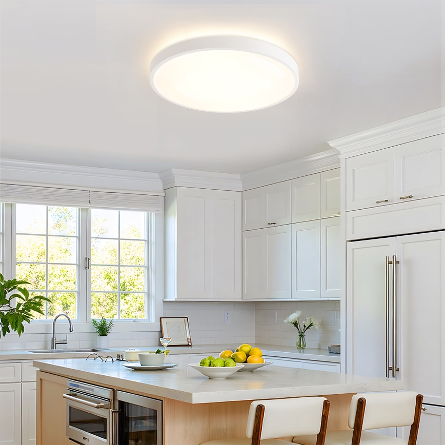 Brilagi - Plafonnier LED dimmable GLASS POOL DOUBLE LED/60W/230V 3000-6000K 50 cm blanc + télécommande