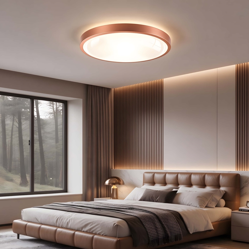 BRILAGI - LED plafonnier dimmable GLASS POOL DOUBLE LED/60W/230V Ø 50 cm cuivré + télécommande
