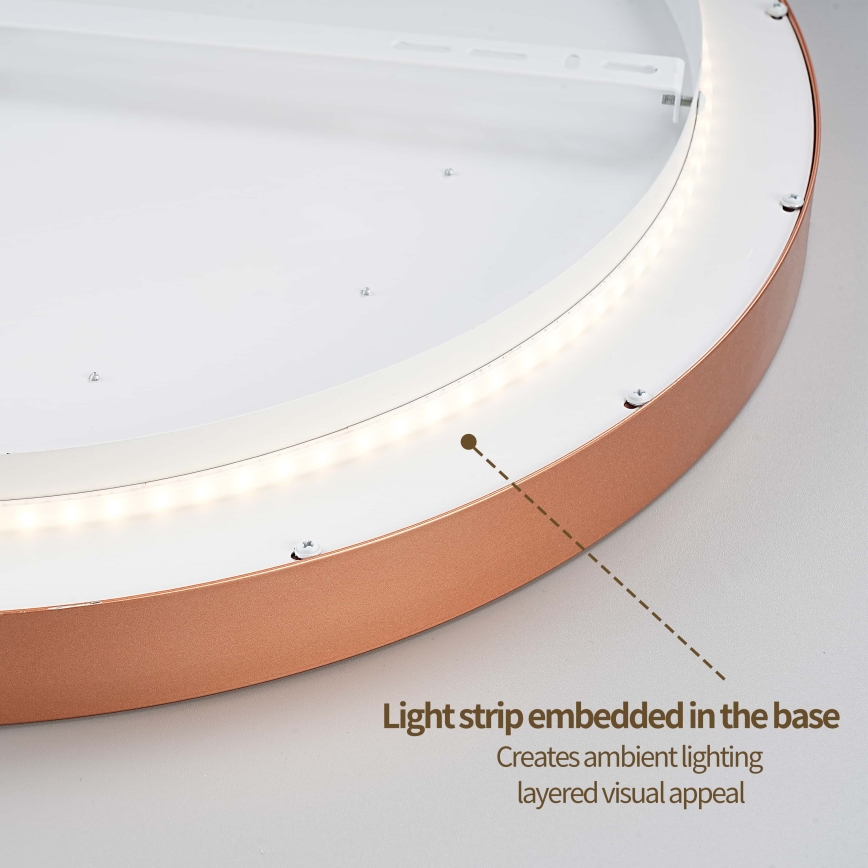 BRILAGI - LED plafonnier dimmable GLASS POOL DOUBLE LED/60W/230V Ø 50 cm cuivré + télécommande