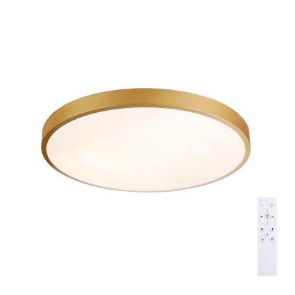 Brilagi - Plafonnier LED dimmable GLASS POOL DOUBLE LED/60W/230V 3000-6000K 50 cm doré + télécommande