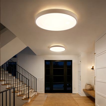 Brilagi - Plafonnier LED dimmable GLASS POOL DOUBLE LED/80W/230V 3000-6000K 60 cm beige + télécommande