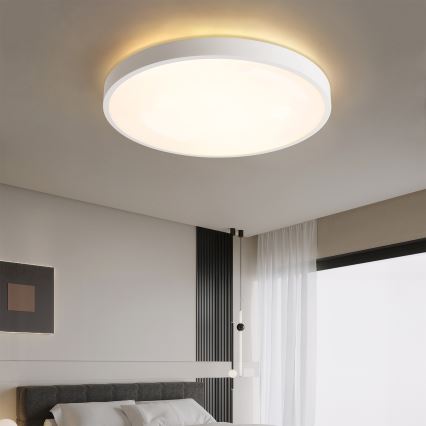 Brilagi - Plafonnier LED dimmable GLASS POOL DOUBLE LED/80W/230V 3000-6000K 60 cm blanc + télécommande