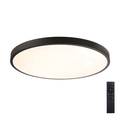 Brilagi - Plafonnier LED dimmable GLASS POOL DOUBLE LED/80W/230V 3000-6000K 60 cm noir + télécommande