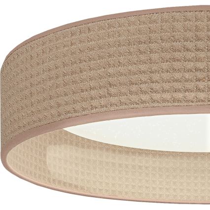 Brilagi - Plafonnier LED dimmable VELVET SMARTIX STARS LED/24W/230V 3000-6000K Ø 45 cm beige Wi-Fi Tuya Beacon + télécommande