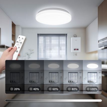 Brilagi - Plafonnier LED dimmable MILKY WAY LED/24W/230V 3000–6500K Ø 38 cm + télécommande