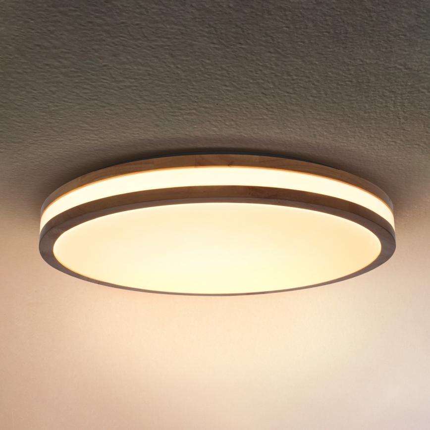 Brilagi - Plafonnier LED dimmable MOLINA LED/60W/230V 3000–6500K chêne Ø 58 cm + télécommande