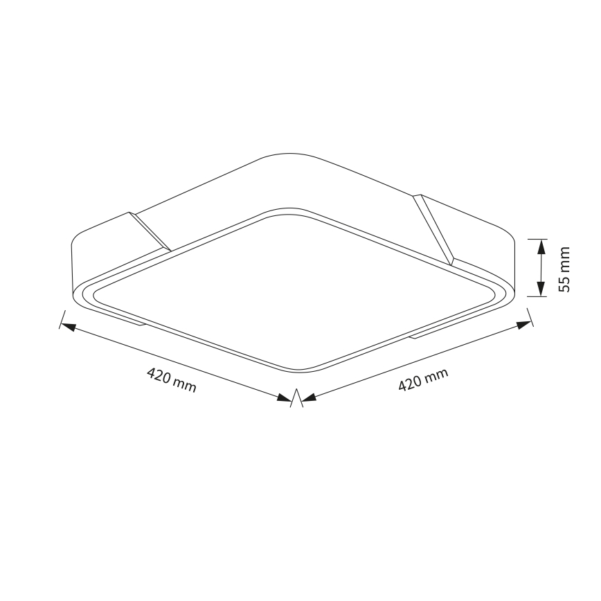 Brilagi - Plafonnier LED dimmable PILANA LED/48W/230V 3000-6500K chêne/blanc 42x42 cm + télécommande