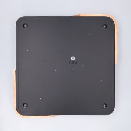 Brilagi - Plafonnier LED dimmable PILANA LED/48W/230V 3000-6500K chêne/noir 42x42 cm + télécommande