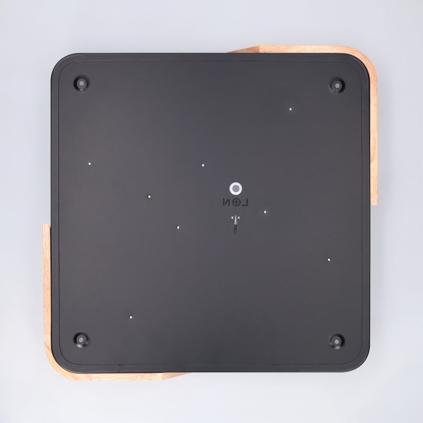 Brilagi - Plafonnier LED dimmable PILANA LED/48W/230V 3000-6500K chêne/noir 42x42 cm + télécommande