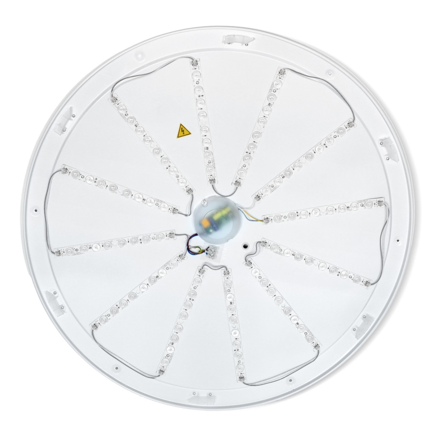 Brilagi - Plafonnier LED dimmable PILANA 72 W 230 V 3000–6500 K chêne/noir Ø 80 cm + télécommande