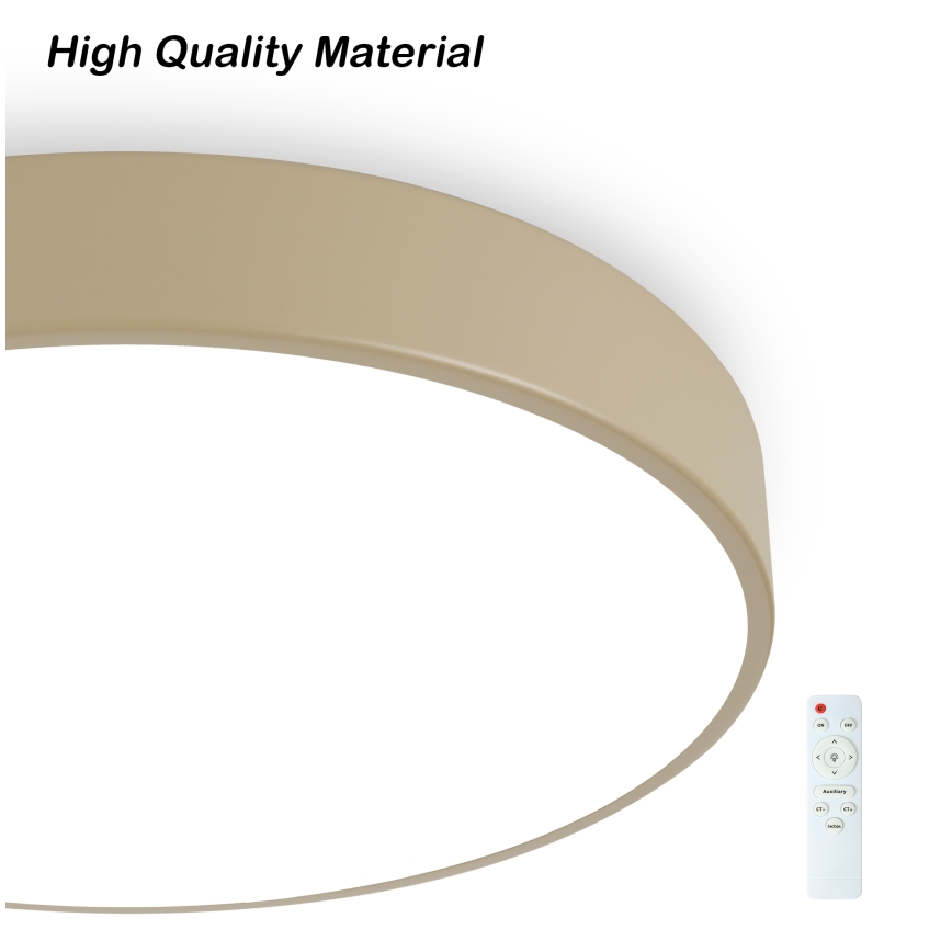 Brilagi - Plafonnier LED dimmable POOL LED/60W/230V 3000-6000K Ø 50 cm beige + télécommande