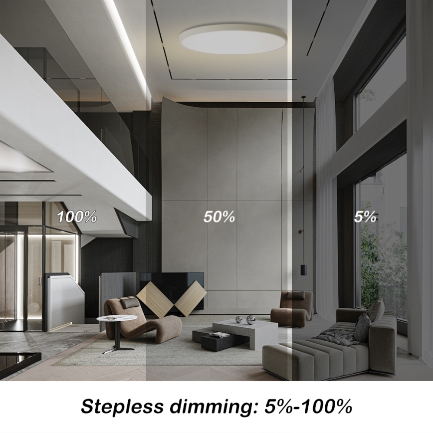 Brilagi - Plafonnier LED dimmable POOL SMART LED/180W/230V 3000-6000K Ø 120 cm Wi-Fi Tuya blanc + télécommande