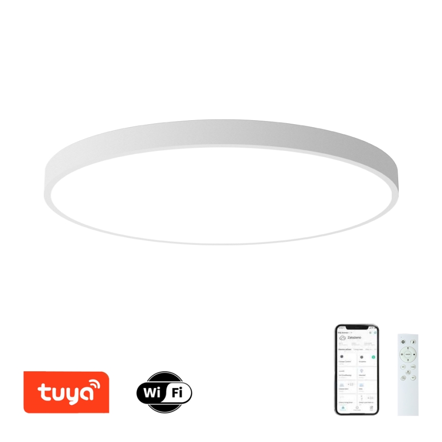 Brilagi - Plafonnier LED dimmable POOL SMART LED/180W/230V 3000-6000K Ø 120 cm Wi-Fi Tuya blanc + télécommande