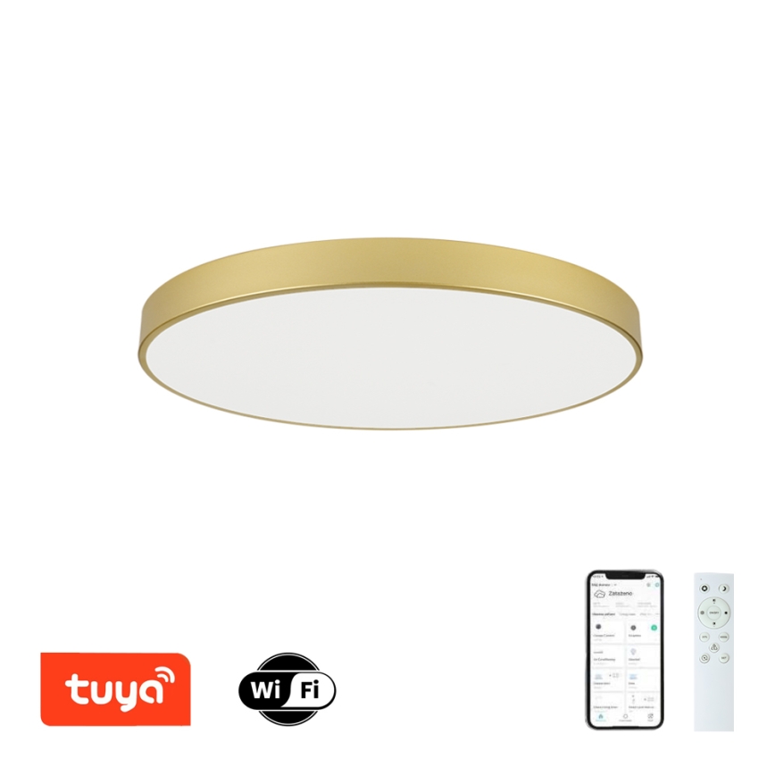 Brilagi - Plafonnier LED dimmable POOL SMART LED/100W/230V 3000-6000K 80 cm doré Wi-Fi Tuya + télécommande