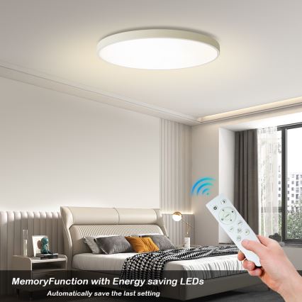Brilagi - Plafonnier LED dimmable POOL SMART LED/100W/230V 3000-6000K diam. 80 cm Wi-Fi Tuya blanc + télécommande
