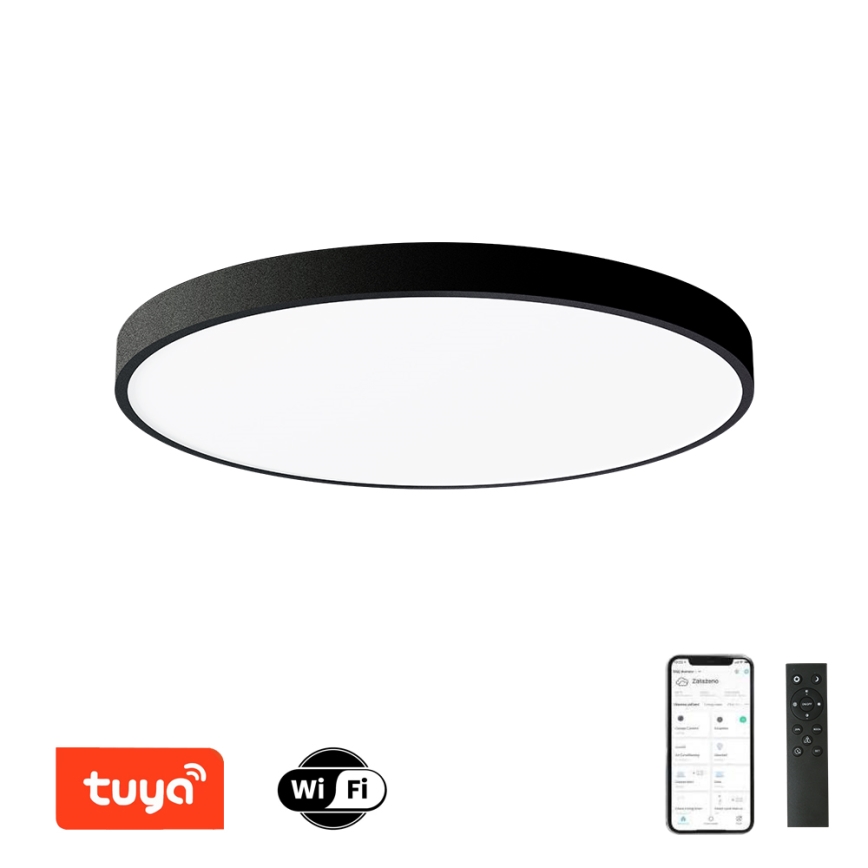 Brilagi - Plafonnier LED dimmable POOL SMART LED/180W/230V 3000-6000K Ø 120 cm Wi-Fi Tuya noir + télécommande