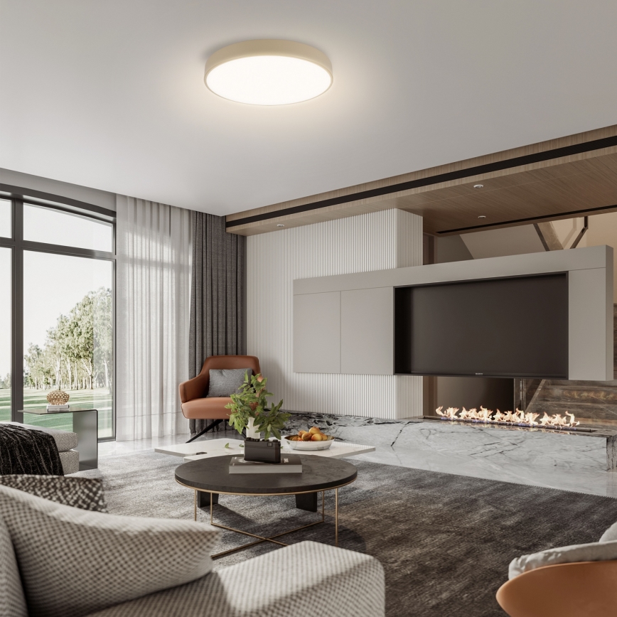 Brilagi - Plafonnier LED dimmable POOL SMART LED/48W/230V 3000-6000K Ø 40 cm Wi-Fi Tuya beige + télécommande