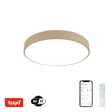 Brilagi - Plafonnier LED dimmable POOL SMART LED/48W/230V 3000-6000K Ø 40 cm Wi-Fi Tuya beige + télécommande