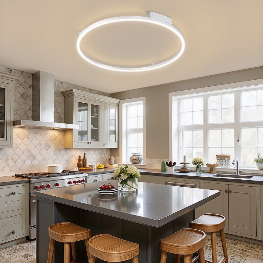 Brilagi - Plafonnier LED dimmable PORTOFINO LED/60W/230V 3000-6000K Ø 80 cm argenté + télécommande