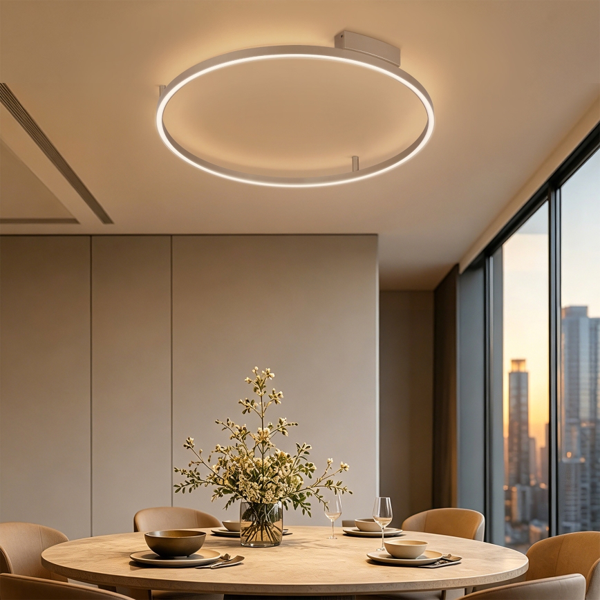Brilagi - Plafonnier LED dimmable PORTOFINO LED/60W/230V 3000-6000K Ø 80 cm beige + télécommande