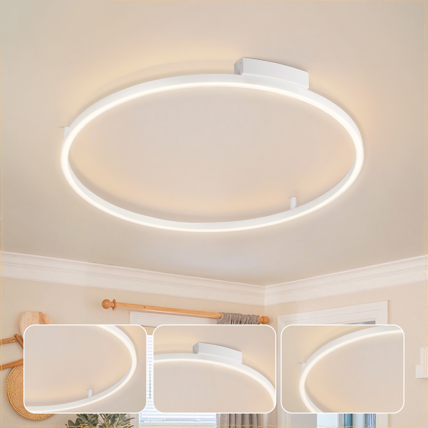 Brilagi - Plafonnier LED dimmable PORTOFINO LED/60W/230V 3000–6000K Ø 80 cm blanc + télécommande