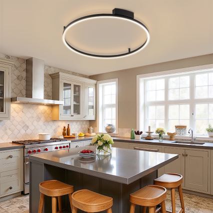 Brilagi - Plafonnier LED dimmable PORTOFINO LED/60W/230V 3000-6000K Ø 80 cm noir + télécommande