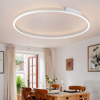 Brilagi - Plafonnier LED dimmable PORTOFINO LED/85W/230V 3000-6000K Ø 120 cm argenté + télécommande